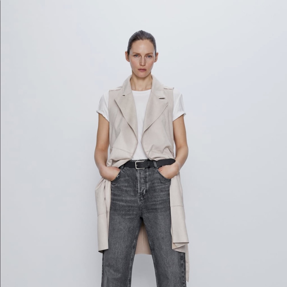Zara faux suede vest